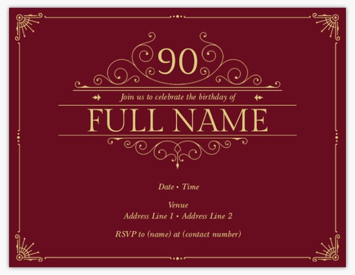 A seventieth 60th red brown design for Traditional & Classic
