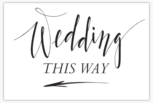 A direction sign wedding that way white gray design for Elegant