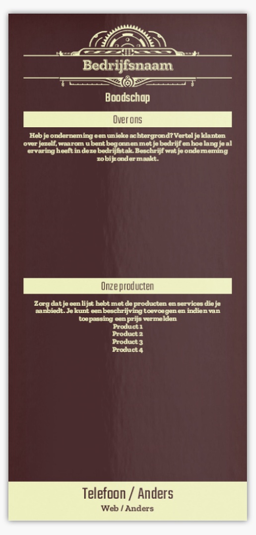 Voorvertoning ontwerp voor Ontwerpgalerij: Productie en distributie Ansichtkaarten, DL (99 x 210 mm)