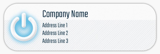 Design Preview for Computer & Software Sales Return Address Labels Templates, White Paper