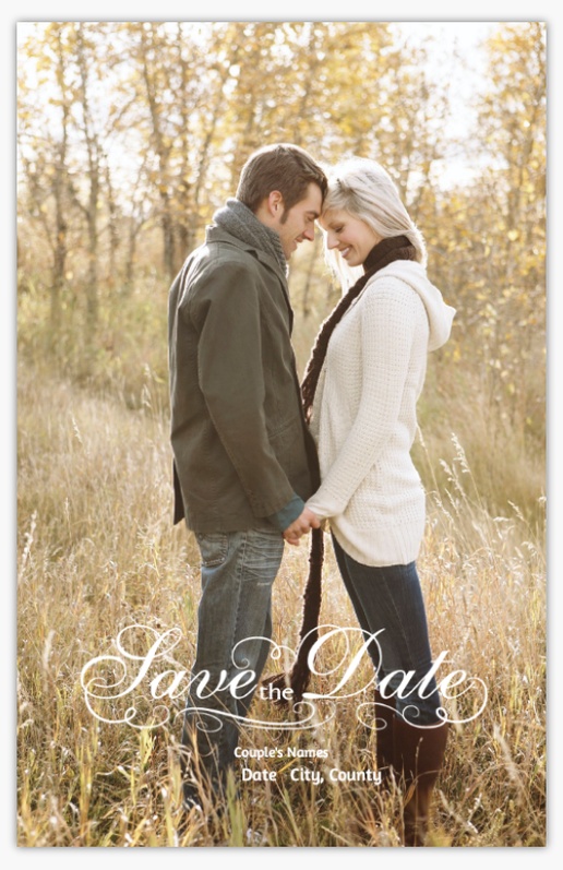 Design Preview for Design Gallery: Elegant Save the Date Cards, 4.6" x 7.2"