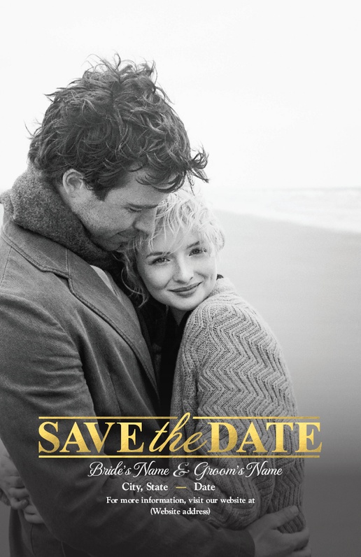 A save the date metallic black design for Save the Date with 1 uploads