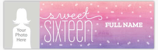 Design Preview for Sweet 16 Vinyl Banners Templates, 2.5' x 8' Indoor vinyl Single-Sided
