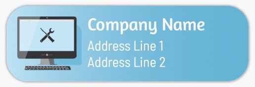 Design Preview for Computer Support Return Address Labels Templates, White Paper