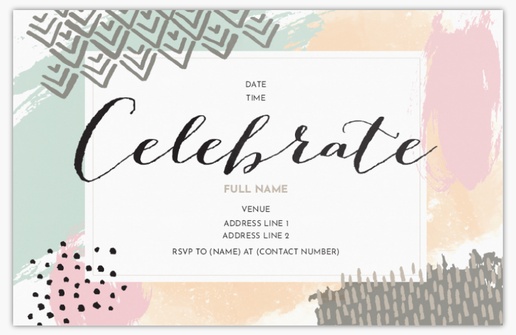 Design Preview for Invitations Templates & Designs, Flat 18.2 x 11.7 cm