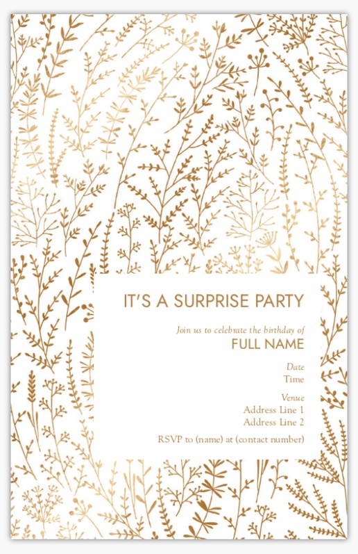 A botanical easter white cream design for Surprise Party