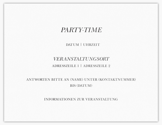Designvorschau für Einladungen und Ankündigungen, Flach 13,9 x 10,7 cm