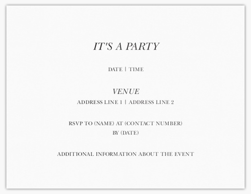 Design Preview for Birthday Invitation templates, Flat 13.9 x 10.7 cm