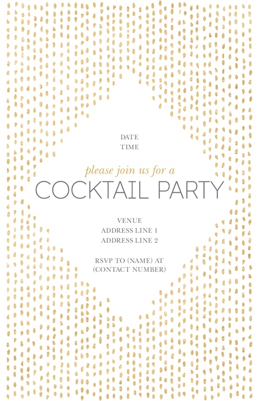 A modern cocktail party white cream design for General Party