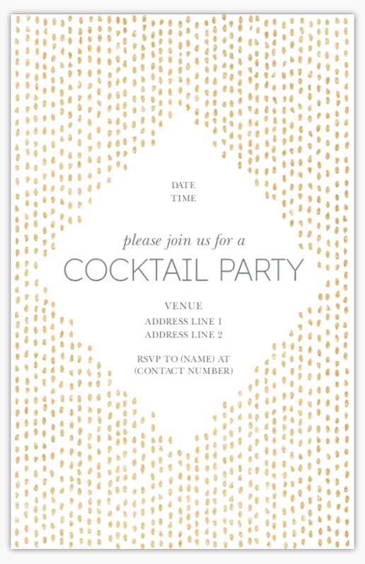 A modern cocktail party white gray design for General Party