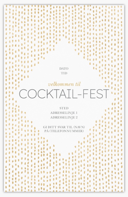 Forhåndsvisning av design for Designgalleri: Middager og drinker Invitasjoner og kort, Ensidig 18.2 x 11.7 cm