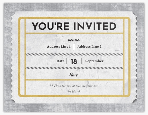 Design Preview for Invitations Templates & Designs, Flat 13.9 x 10.7 cm