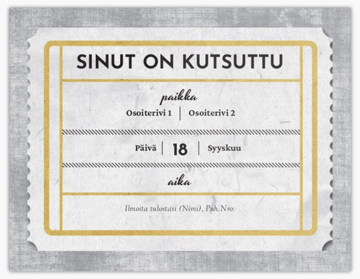 Mallin esikatselu Mallivalikoima: Perinteinen & Classic Kutsukortit ja ilmoitukset, Yksiosainen 13,9 x 10,7 cm