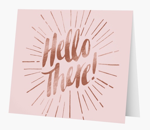A hello there greeting gray pink design for Elegant