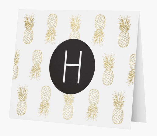 A pineapples circle cream black design for Theme