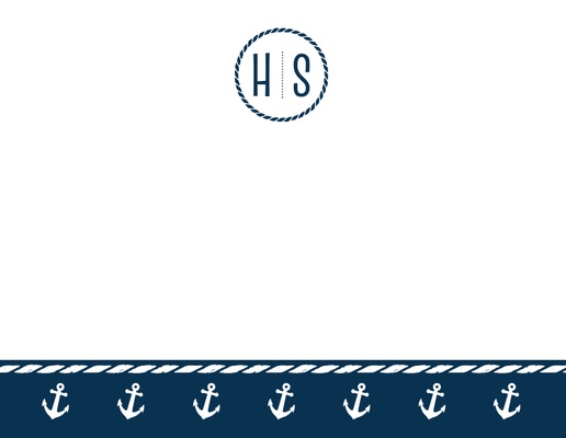 Design Preview for Design Gallery: Nautical Note Cards, Flat 13.9 x 10.7 cm