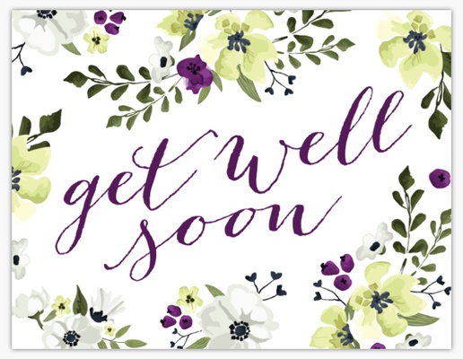 A botanicals get well soon gray cream design for Theme
