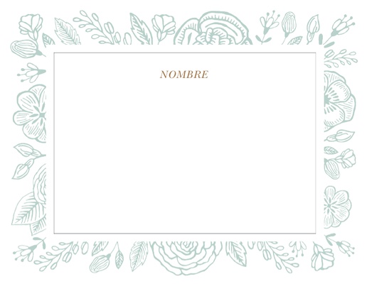 Un turquesa papelería personal diseño blanco para Eventos