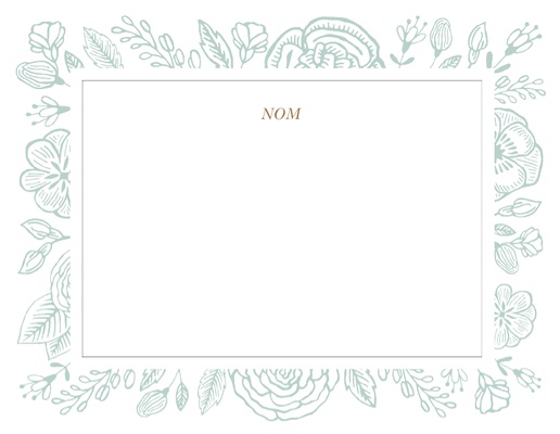 Aperçu du graphisme pour Galerie de modèles : Cartons de correspondance personnalisés, Fleurs et verdure, Non pliées 5.5" x 4"