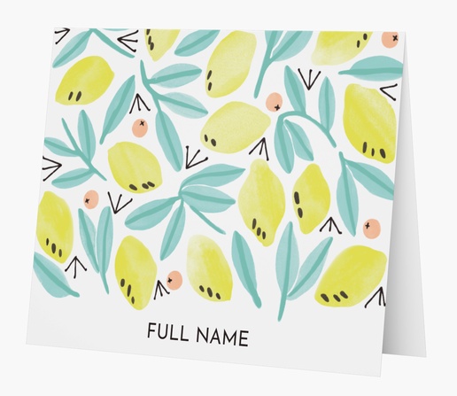 A painted fruit personal stationery yellow blue design for Theme