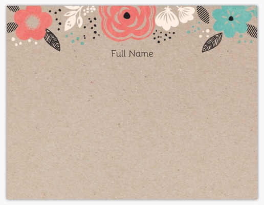 A personal stationery botanicals gray brown design for Theme