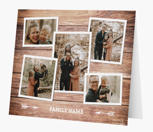 A family family stationery gray brown design with 5 uploads