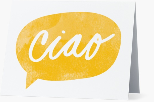 A conversation bubble ciao white yellow design for Modern & Simple