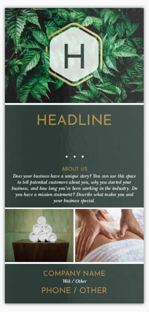 Design Preview for Design Gallery: Tanning Salons Postcards, DL (99 x 210 mm)