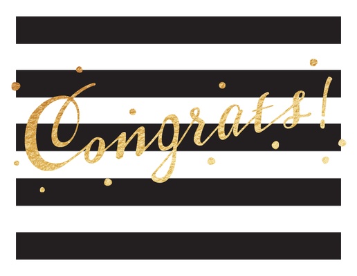 Design Preview for Design Gallery: Congratulations Personalized Note Cards, Flat 5.5" x 4"
