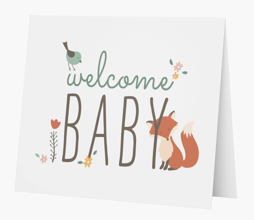 A woodland welcome baby brown gray design for Baby