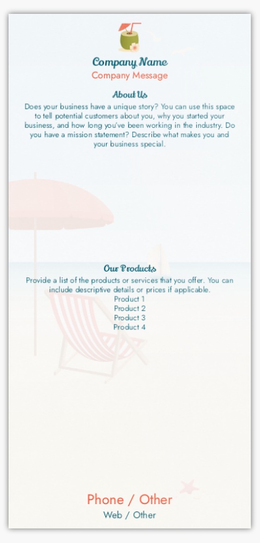Design Preview for Design Gallery: Accommodations Postcards, DL (99 x 210 mm)