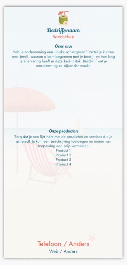 Voorvertoning ontwerp voor Ontwerpgalerij: Reizen en accommodatie Ansichtkaarten, DL (99 x 210 mm)