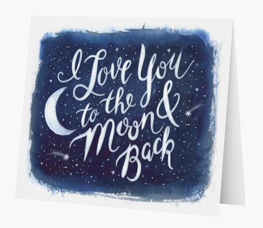 A stars lettering blue white design for Valentine's Day