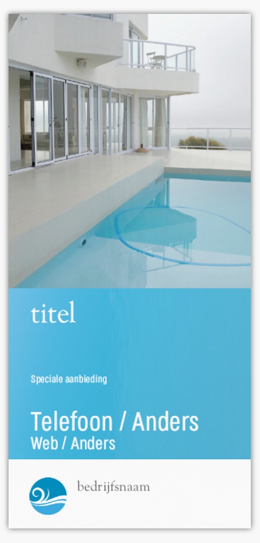 Voorvertoning ontwerp voor Ontwerpgalerij: Zwembad en spa Ansichtkaarten, DL (99 x 210 mm)