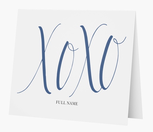 A xoxo stationary white blue design for Valentine's Day