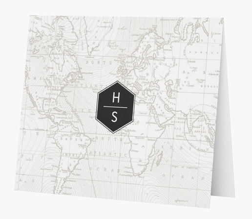 Design Preview for Travel & Accommodation Personalized Note Cards Templates, Folded 5.5" x 4"
