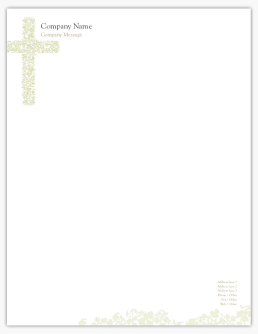 Design Preview for Design Gallery: Religious & Spiritual Letterhead