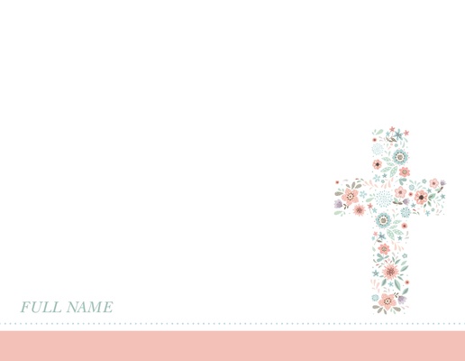 A cross stationary pink white design for Religious