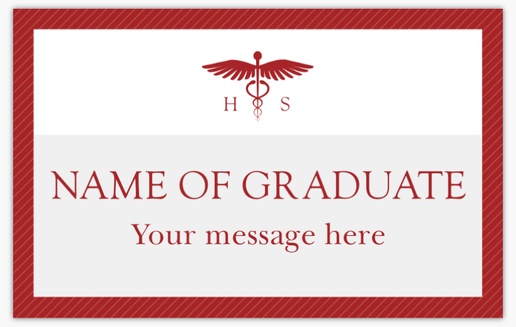 A graduation medical white red design for Events