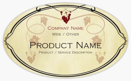 Design Preview for Agriculture & Farming Product Labels on Sheets Templates, 3" x 5" Oval