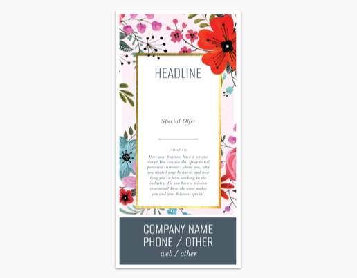 Design Preview for Design Gallery: Florists Postcards, DL