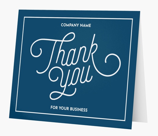 A business thank you professional blue white design for Business