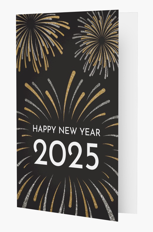 A happy new year sparkle black gray design for Events