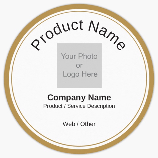 Design Preview for Conservative Product Labels on Sheets Templates, 3" x 3" Circle