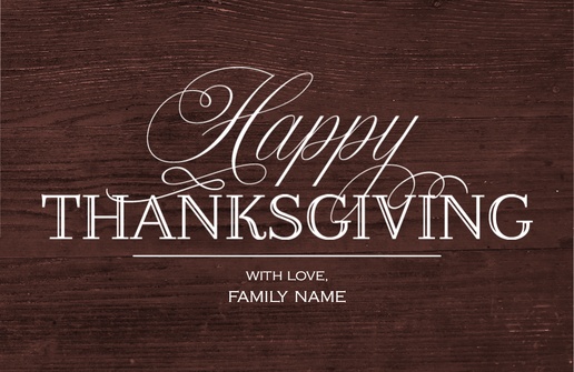 Design Preview for Thanksgiving Cards: Designs and Templates, Flat 4.6" x 7.2" 