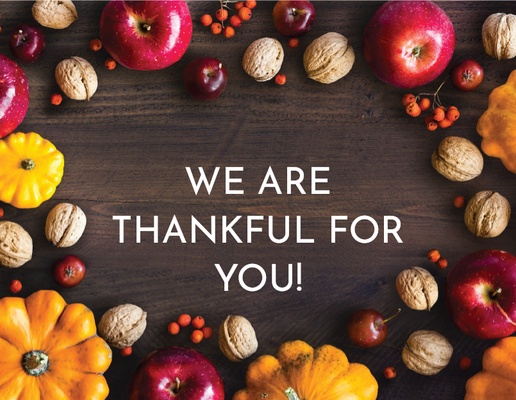 A thanksgiving we are thankful for you brown orange design for Thanksgiving