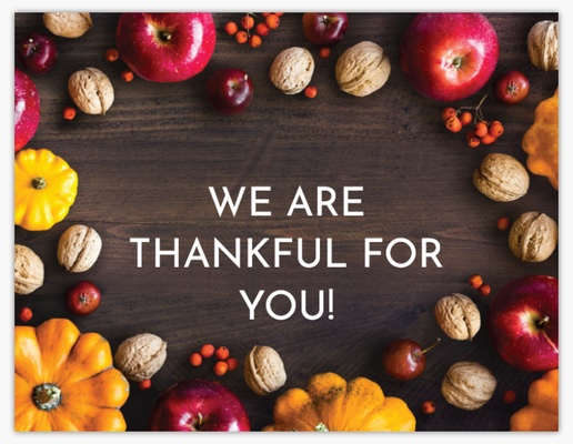 A thanksgiving we are thankful for you gray orange design for Business