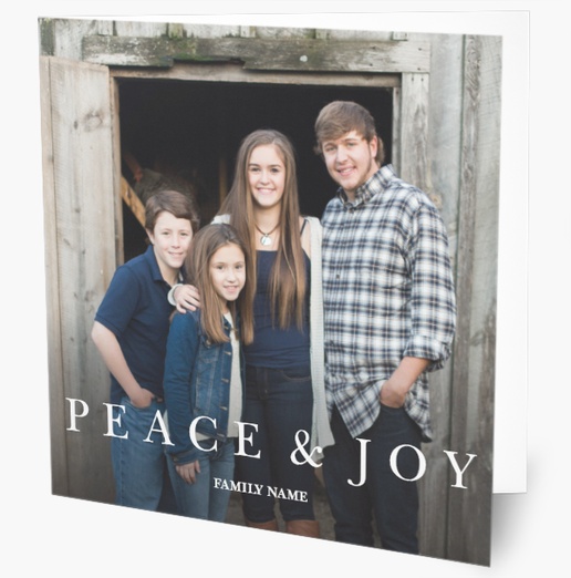 Design Preview for Peace Christmas Cards Templates, Folded 5.5" x 5.5" 