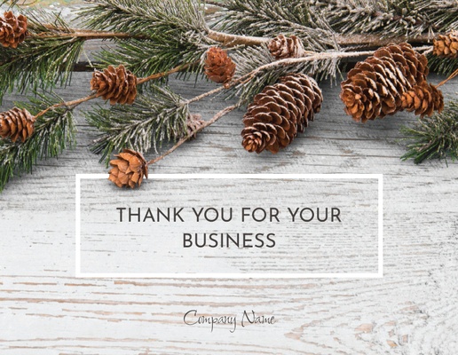 A thank you for your business seasonalprep white brown design for Business
