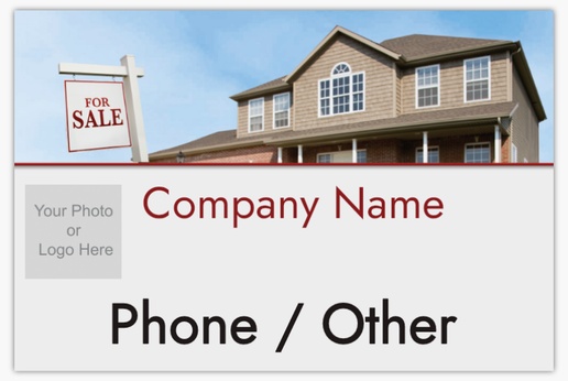 A for sale sign real estate agent gray design with 1 uploads